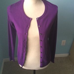 Purple cardigan
