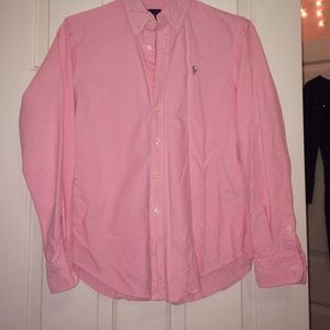Pink button down shirt from Ralph Lauren