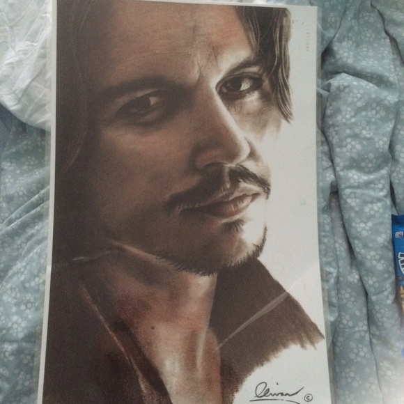 Johnny Depp hand drawn picture