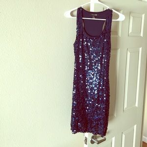 Blue sequence dress