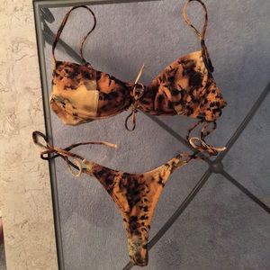 🚫HOLD🚫NWOT Sexy leopard thong bikini