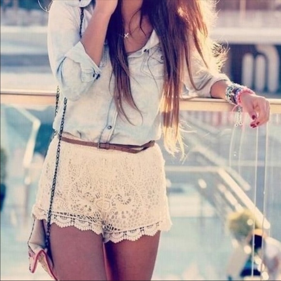 Dresses & Skirts - Lace shorts ONE HOUR SALE