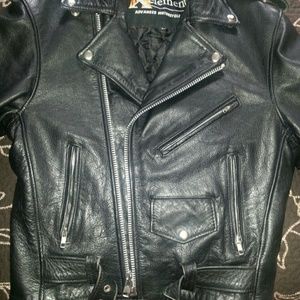 Vintage black leather jacket