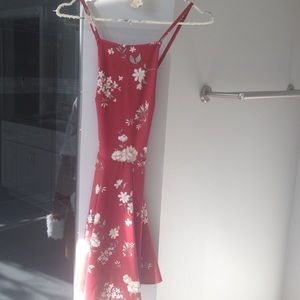 Never wronf rare orange flower dress