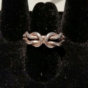 Sterling silver size 10 love knot ring