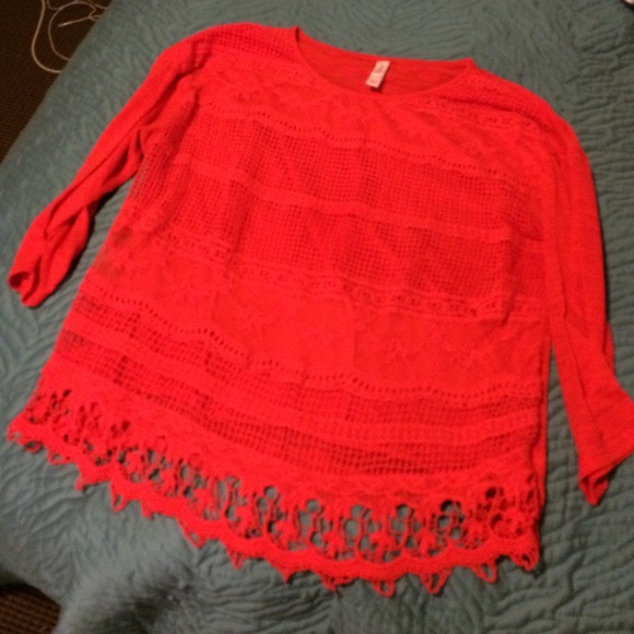 🇺🇸🇺🇸 fun red lace top 🇺🇸🇺🇸