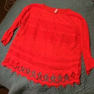 🇺🇸🇺🇸 fun red lace top 🇺🇸🇺🇸