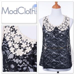 NWT Modcloth Lace Sheer Top