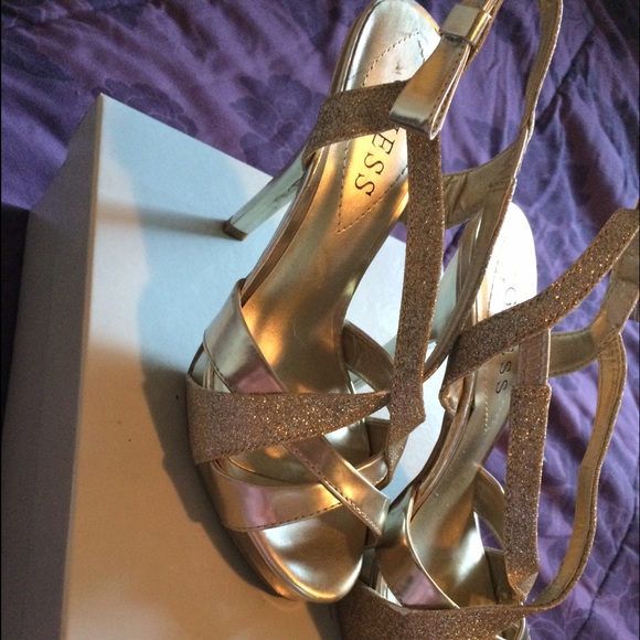 Gold Guess Heels
