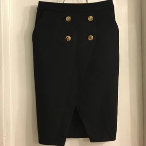 Black Zara crossover skirt