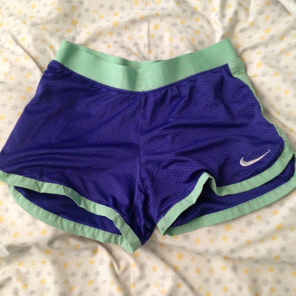 Blue & Green Nike Mesh Shorts