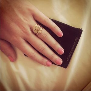 Rebecca Minkoff  Gold Puzzle Ring Trio