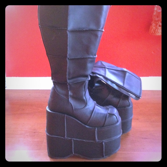 Stacked Raver Shoes. Gothic. Punk. Stack 301.