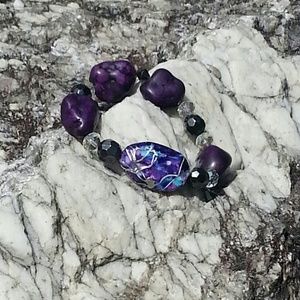 Purple beaded bracelet