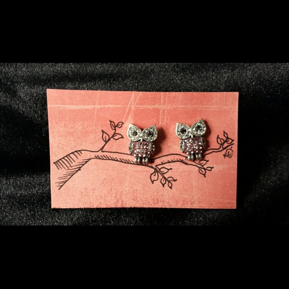 Crystal 🦉Owl Earrings - Picture 1 of 2