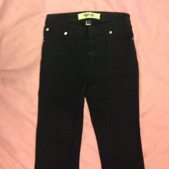 Black Boot Cut Stretch Jeans