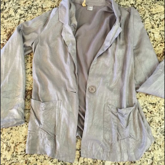 H&M silver lightweight blazer