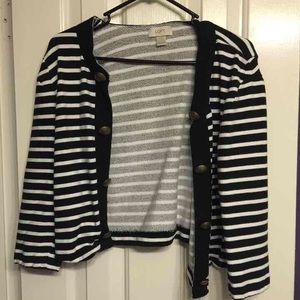 Black & White Striped Blazer