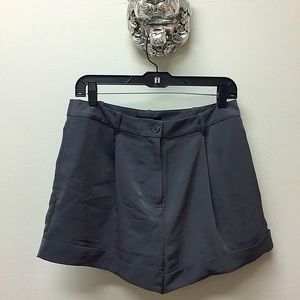 FOREVER 21 | High Waisted Satin Shorts in CHARCOAL