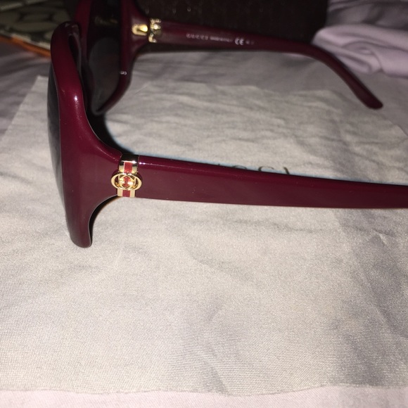 Gucci burgundy sunglasses main image 4