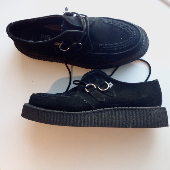 TUK Black Suede Creepers