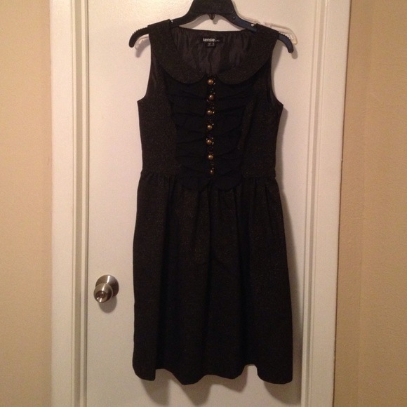 Kensie Pretty Juniors gold sparkle dress M