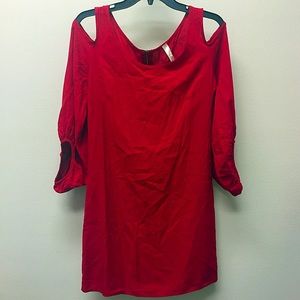 Red Cut-Out Party Dress