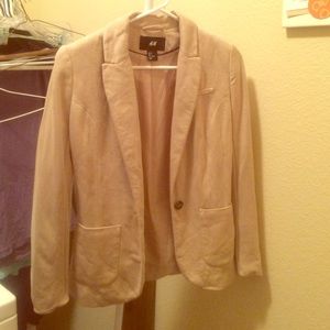 Tan blazer with slight sparkle