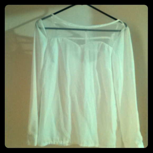 Beautiful sheer white shirt