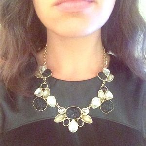Sparkly black and white necklace