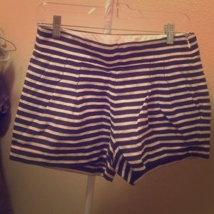 Navy Blue and white stripes shorts