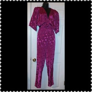 Hot Pink  Vintage Nina Piccalino Jumpsuit.