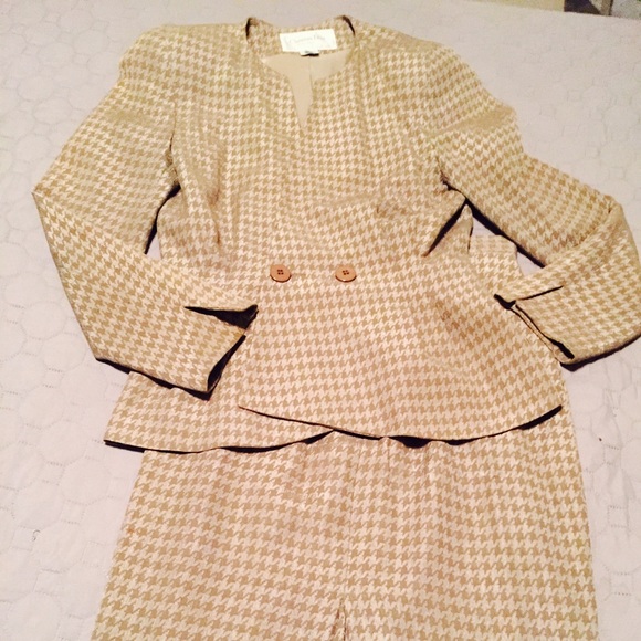 Vintage Christian Dior Houndstooth Suit