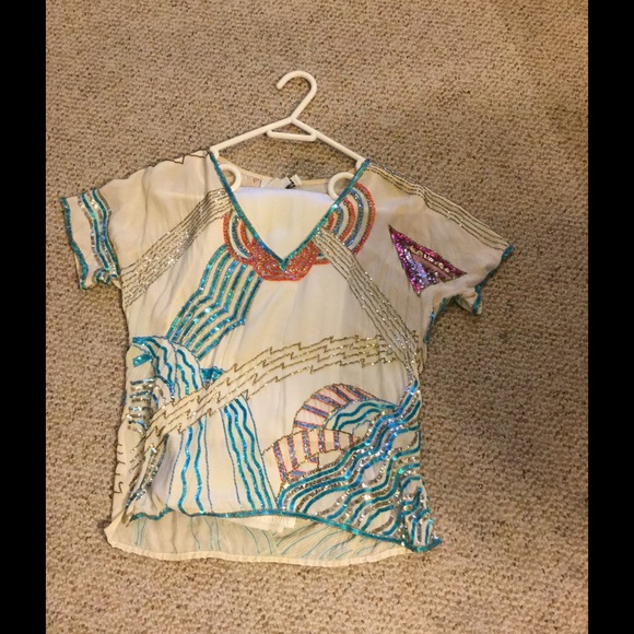 Vintage beaded pant suit