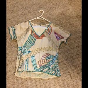 Vintage beaded pant suit