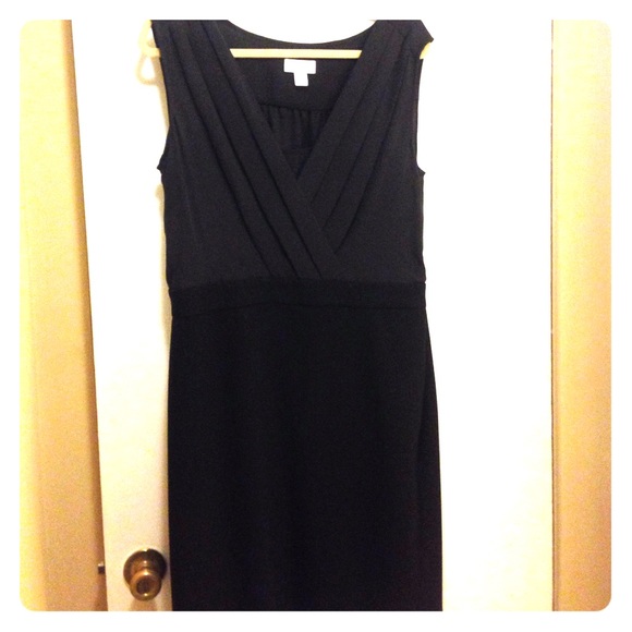 Ann Taylor Loft black on black dress size 14
