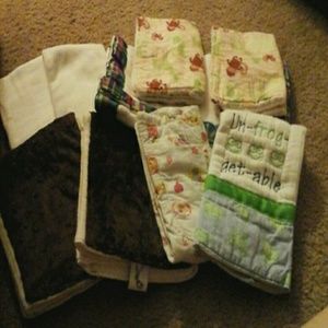 9 burp rags changing pads baby boy unisex