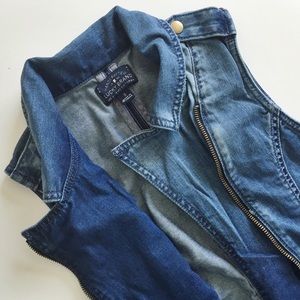 *new* Lucky Brand Denim Zip-Up Vest
