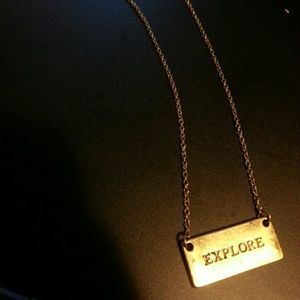 EXPLORE brass necklace
