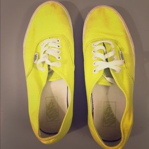 Neon Yellow Vans Classic Size 8m/9.5w