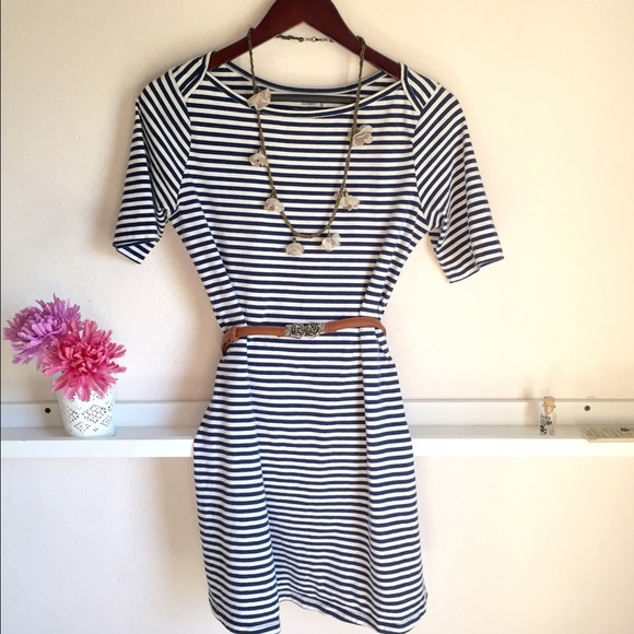 🔴SOLD🔴Navy blue & white striped dress