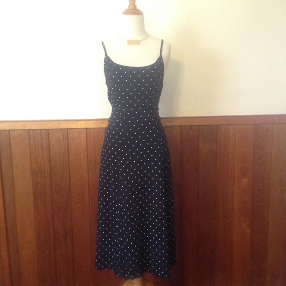 Vintage Dresses & Skirts - Polka dot maxi dress