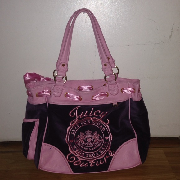 pink/brown juicy couture bag.