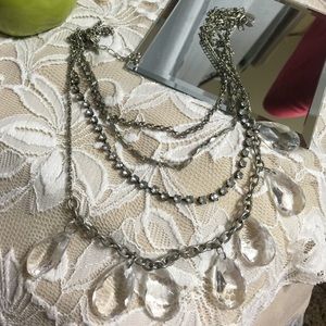 Multi layer AEA boutique silver necklace