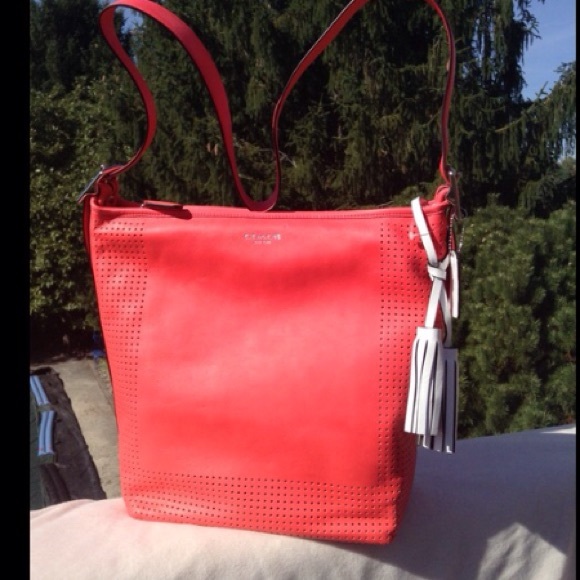 Coach Handbags - 💜Spectacular Authentic Coach Coral Perforated Bag