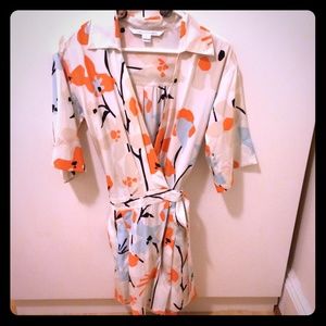 *NWOT* DVF floral silk romper (size 4)