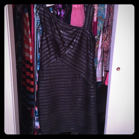 Sheath Fitted Party Dress Black/Silver