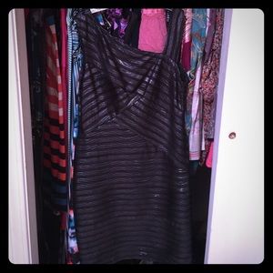 Sheath Fitted Party Dress Black/Silver