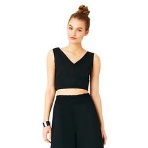 Zara black crop top