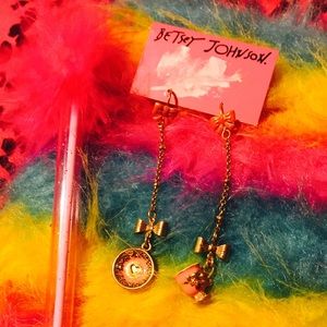 Betsey Johnson Tea Cup Drop Earrings